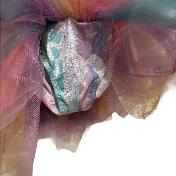 Unbranded Girl’s Unicorn Rainbow Print Ballet Tutu Dress - Picture 4 of 5